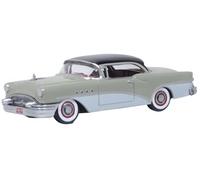 Oxford Diecast 1955 Century Windsor Gray and Dover White with Carlsbad Black Top 1/87 (HO) Scale Diecast Model Car 87BC55007