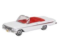 Oxford Diecast 1:87 Chevrolet Impala 1961 White/Roman Red Collectable model 87CI61003