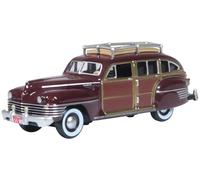 Oxford Diecast 1:87 Chrysler T & C Woody Wagon 1942 Regal Maroon Collectable model 87CB42001