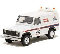 Oxford Models Diecast Car Land Rover Defender LWB RAC Scotland 1:76 White