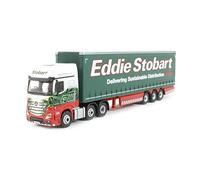 Oxford Diecast 76MB001 Mercedes Actros MP4 GSC Curtainside Eddie Stobart