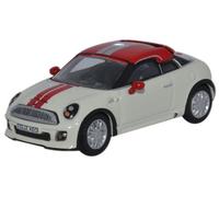 Oxford Diecast 76MC001 Mini Coupe Pepper White and Chilli Red