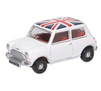 Oxford Diecast 76MN011 Austin Mini Cooper White Union Jack