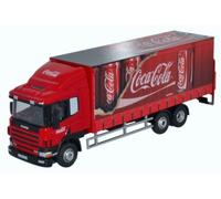 Oxford Diecast 76S94004CC Scania 94D 6 Wheel Curtainside Coca Cola