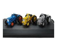 Oxford Diecast 76SET10A Triple Tractor Set Blue Yellow Grey