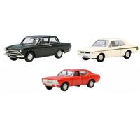 Oxford Diecast 76SET84 3 Piece Ford Cortina MK.1/2/3/Set 1:76 Scale Diecast Models, 76MGM001