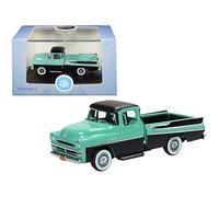 Oxford Diecast 87DP57002 Dodge D100 Sweptside Pick Up 1957 Turquoise/Jewel Black