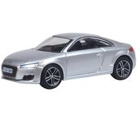 Oxford Diecast Audi TT Coupe Floret Silver 1:76 Scale Model Car, Includes Transparent Jewelry Box, Suitable for Kids and Adults