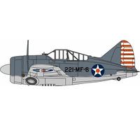 Oxford Diecast Brewster Buffalo VMF-221 US Marine Corps MCAS Ewa Hawaii AC131 1:72 Oxford Aviation Adult diecast collectable