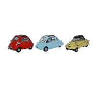 Oxford Diecast Bubble Car 3 Piece Set 1:76 Scale Model Vehicles Yellow