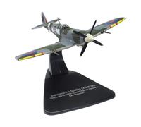 Oxford Diecast Spitfire LF MK IXe Fighter Aircraft TE565, 10th (Czech) Fighter Squadron, RAF Manston Royal Air Force 1/72 Diecast Model Airplane AC123
