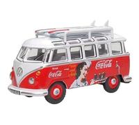 Oxford Diecast Vw T1 Bus And Surfboards Coca Cola