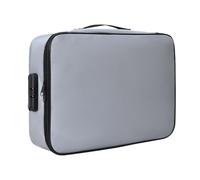 Oxford Document Organizer with Code Lock, Multi-Layer Storage Pouch Credential Bag, Portable Bag Without Vibration for Passport,Package File Pocket with Separators (D)