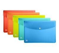 Oxford Document Wallet Urban Assorted PP A4 Pack of 5