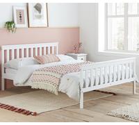 Oxford - Double - Low Foot End Bed - White - Wooden - 4ft6 - Happy Beds