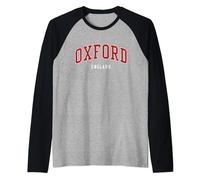 Oxford England College University Style Raglan Baseball Tee