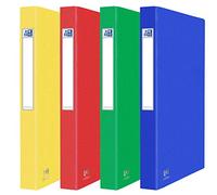 OXFORD Eurofolioplus A4 Folder 35 mm Spine 2 Rings Card Cover Assorted Colours