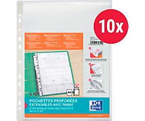 OXFORD Expanding Folder A4 Clear Transparent PP (Polypropylene) Pack of 10