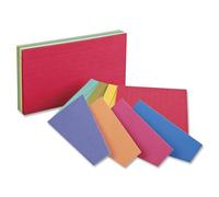 Oxford Extreme Index Cards, 3 x 5 Inches, Assorted Colors, 100 per pack (04736)