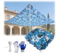 Oxford Fabric Camouflage Netting Lightweight Camping Camo Net Hunting Waterproof Camouflage Net for Outdoor Military Army Shooting Garden Roof Party Decoration 1x1-15x15m(12x16m)