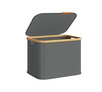 Oxford Fabric Laundry Hamper with Lid, Slate Grey / 40 L