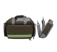 Oxford Fabric Multi Pocket Storage Bag with Sturdy Handle and Shoulder Strap, Organizer for Emergency Supplies, for Outdoor Use and Instructions (OD Green)