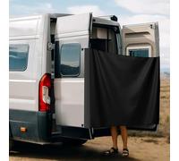 Oxford Fabric Outdoor Privacy Curtain 183 x 168 cm Waterproof 210D Oxford Cloth for Camping Shower Dressing Area Patio Garden RV Screen Cover in Grey Black Beige Coffee(black)