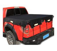Oxford Fabric Pickup Truck Bed Tarp Cover for Honda Ridgeline RTL,Reflective Strip Waterproof Fabric pickup Truck Bed Cover with Bungee Belts,A/L177*W185