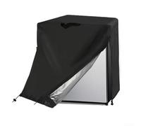 Oxford Fabric Refrigerator Cover for Mini Compact Fridge, Waterproof Dust Protector with for Double Zipper, Side Pockets & Drawstring, 20x20x21 Inch, Black