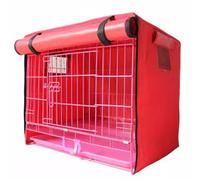 Oxford Fabric Waterproof And Insulated Dog Crate Cover, Features Roll-up Mesh Window For Ventilation, Convenient Storage(Pink,125x95x110cm)