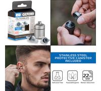 Oxford Products Filterbuds Hypoallergenic Reusable Motorcycle Hearing Protection Earplugs, White, One Size