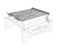 Oxford FirePit Grill for Compact Flat-Pack FirePit Barbecue, Stainless Steel