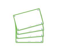 Oxford Flash Cards, Blank with Green Frame, 7.5 x 12.5 cm, Pack of 80