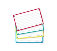 Oxford Flash Cards, Revision Cards, Assorted Colours, Ruled, 7.5 x 12.5 cm