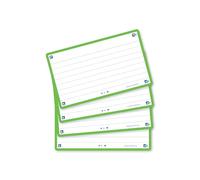 Oxford Flash Cards, Ruled with Green Frame, 7.5 x 12.5 cm, Pack of 80