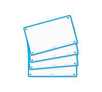 Oxford Flash Cards, Ruled with Turquoise Frame, 7.5 x 12.5 cm, Pack of 80