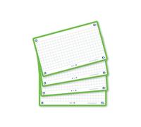 Oxford Flash Cards, Square Ruled with Green Frame, 7.5 x 12.5 cm, Pack of 80