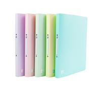 Oxford Flexible A4 Pastel Ring Binders, Compact 20mm Flexi Plastic Folders for Students, 5 Pack