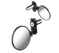 Oxford Fold-Away Bar-end Motorcycle Mirrors | Foldable Motorbike Mirror Set, Black