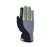 Oxford GB03BS Bright Cycling Gloves 3.0 - Waterproof full finger reflective and high viz bike gloves., Silver / Black / Neon Yellow