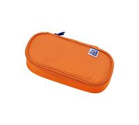 Oxford Girls Boys Oval Pencil Case with Pen Holder Durable Orange