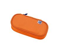 Oxford Girls Boys Oval Pencil Case with Pen Holder Durable Orange