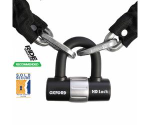 OXFORD H/D 1.5M CHAIN LOCK SOLD SECURE MOTORCYCLE MOTORBIKE SCOOTER SECURITY