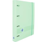 Oxford, Oxford Live & Go 4 Ring Binder with Refill and Rubber, A4+ with Refill 100 Sheets, 5 Colour Strips and 5x5 Grid, Mint