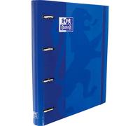 Oxford, 4 Ring Binder A4+ Extra Durable Cover with Rubber, Includes Refill Grid 5x5, Blue