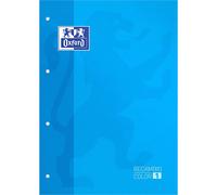 Oxford Hamelin Refill Glued Grid Sheets A4+ 80 Sheets Grid 5x5 Soft Cover With 4 Holes