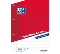 Oxford Hamelin Refill Pad A4 Perforated 100 Sheets 4 Drills