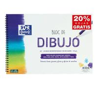 Oxford Hamelin School Drawing Bloc A4+ 20 Smooth Leaves With Boxes Microperphorated Leaves Of Soft Cover Double Spiral 130gr