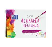Oxford Hamelin Watercolor Bloc And School Tépera A4+ Soft Cover/rigid Backup 10 Leaves With Spiral 300gr