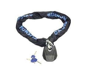 OXFORD HARDCORE 2 METRE CHAIN AND LOCK, SOLD SECURE Silver,THATCHAM APPROVED